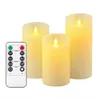 Niemielne świece migotanie płomieni LED Remote Night Lights z Timer Prawdziwe Wax Filar 10-kluczowa Kontrola wielokrotnego użytku Ivory Łazienka Kuchnia