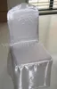 White Color Round Top Banquet Satin Chair Cover 100PCS A Lot For Wedding,Party,Hotel Decoration Use