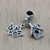 Heta! 120pcs Ancient Silver Alloy Bird Fjäderfä Hus Charm Dangle för European Bead Bracelet DIY Smycken