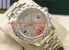 Luxury Wristwatch Fashion New Mens 18038 18k Yellow Gold Bigger Diamonds 41MM Watch Automatic Men's Watch