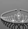 Flickor kronor med strass bröllop smycken brudhuvudstycken födelsedagsfest prestanda tävling crystal tiaras bröllop tillbehör bw-zk-002