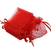 Xmas партия пользу подарок новый 100 шт. органзы свадьба пользу сумки декор ювелирные изделия конфеты подарок-мешки чистый цвет пряжи мешок