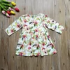 2018 Primavera Meninas Vestidos Boutique Roupas Meninas Vestidos Dos Miúdos para Meninas Manga Longa Vestido De Algodão Vestido Da Menina de Flor Da Criança Infantil Roupas