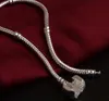 16 cm ~ 22 cm 3mm Cadeia Cobra Fit Pandora Charme Bead Bangle Pulseira de prata 925 pulseiras cadeias DIY Jóias Homens mulheres