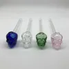 Cachimbo queimador de óleo de vidro para bongos de água para fumar 5,5 polegadas Pyrex colorido Caveira de vidro Queimador de óleo Cachimbos manuais de água Bongs Dab Rigs