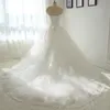New Off Shoulder Lace Applique Wedding Dress Ball Gowns Real Photos Lace-up Back Vestido De Noiva Court Train Bridal Dress