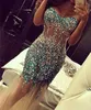 Sparkly Major Crystal Beaded Prom Dress Strapless Sweetheart Mermaid Illusion Bodice Special Occassion Party Gown Custom Made Shee4972013