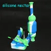 smoking folded portable silicon water bong silicone nectar plastic bongs silinectar oil rig titanium nail