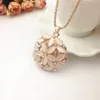 Heißer Pullover Kette Stein Halsketten Anhänger Neue Schmuck Rose Blume Kreuz Cat Eye Edelstein strass Eule Österreichischen Kristall Mode Anhänger Halskette