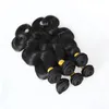 Fasci di capelli brasiliani dell'onda del corpo di colore nero 6pcs di tessitura umana dei capelli naturali