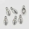 Alloy Rugby Gym Athletic Sports Charms Pendants For Jewelry Making Bracelet Necklace DIY Accessories 7*15.5mm Antique silver 200Pcs