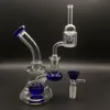 Mini Glass Bongs Oil Rigs With Quartz Thermal Banger sets & glass carb cap and colorful Glass Bowls 6" Heady Beaker bong Water Pipes
