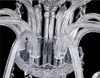 Lampy Continental Crystal Light Chandelier Silver Silving-Sypialnia Atmosfera Szklana Minimalistyczny Lampa Penthouse