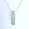 18kgp pérola gem beads medalhão gaiola pingente, cilindro pingente de montagens jóias p10