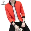 Wholesale- Stylish Mens Bomber Jacket Men's Slim Windbreaker Flight Casual Stand Collar Jackets Coats Outerwear Fashion Veste Homme1 Me