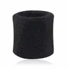 All'ingrosso- 1 paio di sport in fibra di cotone Supporto per polso Brace Wrap Sweatbands Polsino Tennis Squash Badminton Palestra Calcio Polsini morbidi