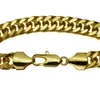 Cooles Herrenarmband aus 18 Karat 18 Karat Gold gefüllt mit GF, 10 mm Breite, B119
