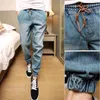 Mens Denim Jeans Men Drawstring Slim Fit Joggers Stretch Elastic Jean Pencil Byxor Casual1