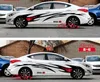 Een set auto-autovrachtwagen motorracen vlamkracht sportracen Styling Vinyl Carrosseriesticker Taillekap Lijnstickers