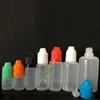 Garrafas conta -gotas de plástico de 30 ml com tampa de tampa à prova de criança, garrafas de conta -gotas de colapso para a garrafa líquida de 120pcslot, vazio 9016872