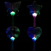 LED luminous fan, plastic colorful flash, acrylic transparent fan, summer stall, night market, toy gift