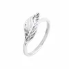 Everfast 10pc/Lot Big Golden Leaf Rings Gold Silver Rose Gold Plated Simple Jewelry Men Kvinnor Charm smycken EFR085 Fatory Price