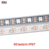 60leds/m 2812B Pixel Digitale Dream Color Flexible LED Strip Light WS2812 pixel strip,white/black pcb,waterproof or non waterproof IP67/IP20
