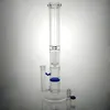 Bongglazen waterpijp rechte rube bong met kam perc 17 '' rechte glazen bong met douchekop borosilicaat glas rechte waterpijp