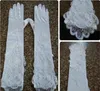 Nouveauté gants de mariage élégants gants de mariée doigt complet avec appliqué pour robe de mariée accessoires de mariage blanc ivoire3096675615729