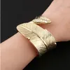 Punky para mujer pulseras brazalete ancho de la pluma abierto oro / plata / Pistola de tono de plata del brazalete de joyería Manguito pulseras brazalete de la manera