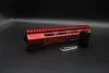 Red Anodized 7'' 9'' 10'' 11'' 12'' 13.5'' 15'' inch M-lok Clamp Style Handguard Rail Free Float Mount System