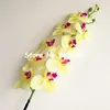인공 표지판 인쇄 phalaenopsis 난초 꽃 100cm 긴 가짜 나비 나방 난초 꽃 결혼 중심 파티 장식을위한 꽃
