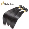 9a Brezilya saç uzantıları% 100 insan saç örgüsü doğal renk ipeksi düz atkı 3 demetler tam kafa Bellahair