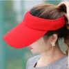 2017 Lato Unisex Visor Pusty Top Sun Kapelusz Solid Brim Elastyczny Zespół Plaża Ochrona UV Kapelusze dla mężczyzn i kobiet