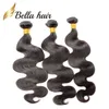 100 maagdelijk haarbundels 100% Maleisisch menselijk haar voor weefsels Extension Natural Color Body Wave Wavy 9A Retail 1pc