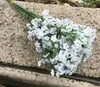Vit Konstgjord Gypsophila Flower Paniculata BabysBreath Blommor Silke Blommor För Blommigt arrangemang Del Jul Dekorativ Blomma