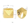 Mannen Punk Egyptische Piramide Ring Mode Hip Hop Sieraden Goud Kleur Charme Legering Metalen Ringen Women259i7734854