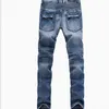 Wholesale-Dark gray new high quality men jeans Slim motorcycle moto biker jeans designer fashion brand thick cotton denim Cargo Pants