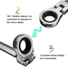 81012131417mm 6pcs Ratchet Wrench Combination Spanner Hardware Inner Hexagon Car Repair Tools2335399
