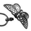 Deft Design Hollow Butterfly 스테인레스 스틸 여성 기념 Ash Cheepsake 동물 URN 화장 쥬얼리 펜던트 목걸이 여성