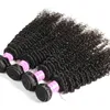 Tece Dhgate Natural Preto Bemiss Cabelo Kinky Curly Virgem Cabelo Humano Tece Brasileiro Malaio Indiano Peruano Cambojano Mongol Cabelo