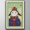 Princesa do gato adorável pintura dos desenhos animados contados impressos em lona DMC 14CT 11CT chinês Cross Stitch Needlework Set kits de bordado