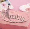 Nowe korony Akcesoria do włosów Klejnoty Rhinestone Klejnoty Dość Korona bez Grzebień Tiara Hairband Bling Bling Wedding Akcesoria # 369