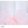 Schattig gezwollen roze tule bloem meisje trouwjurken sequin baljurk eerste communie jurken baby meisje 1 jaar verjaardag doopsel jurken