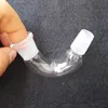 Adaptador de vidrio en forma de V al por menor 14 mm hembra a junta macho de 14 mm para tubería de agua bong de vidrio 1656918
