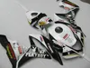 Kit de carénage moulé à 100% pour Honda CBR600RR 07 08 Fairings noirs blancs Set CBR600RR 2007 2008 OT24