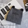Karikatür Kedi Kulak Yürüyor Şapka Kış Süt Bebek Caps Sıcak Örme Yenidoğan Şapkalar Bebek Kasketleri IC819