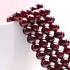 Natural Red Garnet Okrągły Luźne Kamień Koraliki 6mm-10mm Fit Biżuteria DIY Naszyjniki lub Bransoletki Darmowa Wysyłka