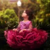 Full Layered Tutu Pageant Kleid für Mädchen Juwel Hals Pailletten Applique Schöne Kinder Formelle Kleidung 2017 Blumenmädchen Kleid mit Langarm ausgestattet