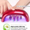 Prego Secadores 9 W LED Mini Lâmpada de Cura Portátil Rainbow Em Forma de Máquina de Gel UV Nail Polish Art Ferramentas Mini Secador